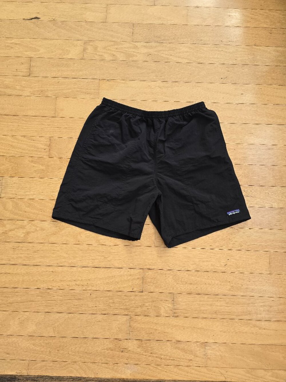 Patagonia | Baggies Black NetPlus Nylon Sporty 5" Swim Trunks | Men's Large
